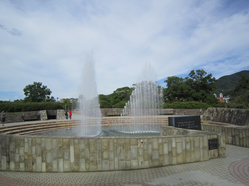 平和公園の噴水。