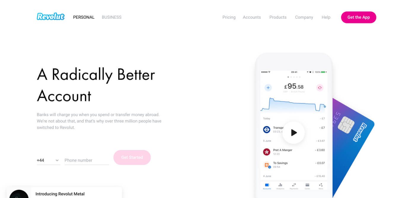 イギリスのモバイルバンクアプリ Revolute。海外送金からお金の管理 / デビットカード / 仮想通貨の購入まで、銀行口座開設が難しいイギリスの新しい口座の形です。