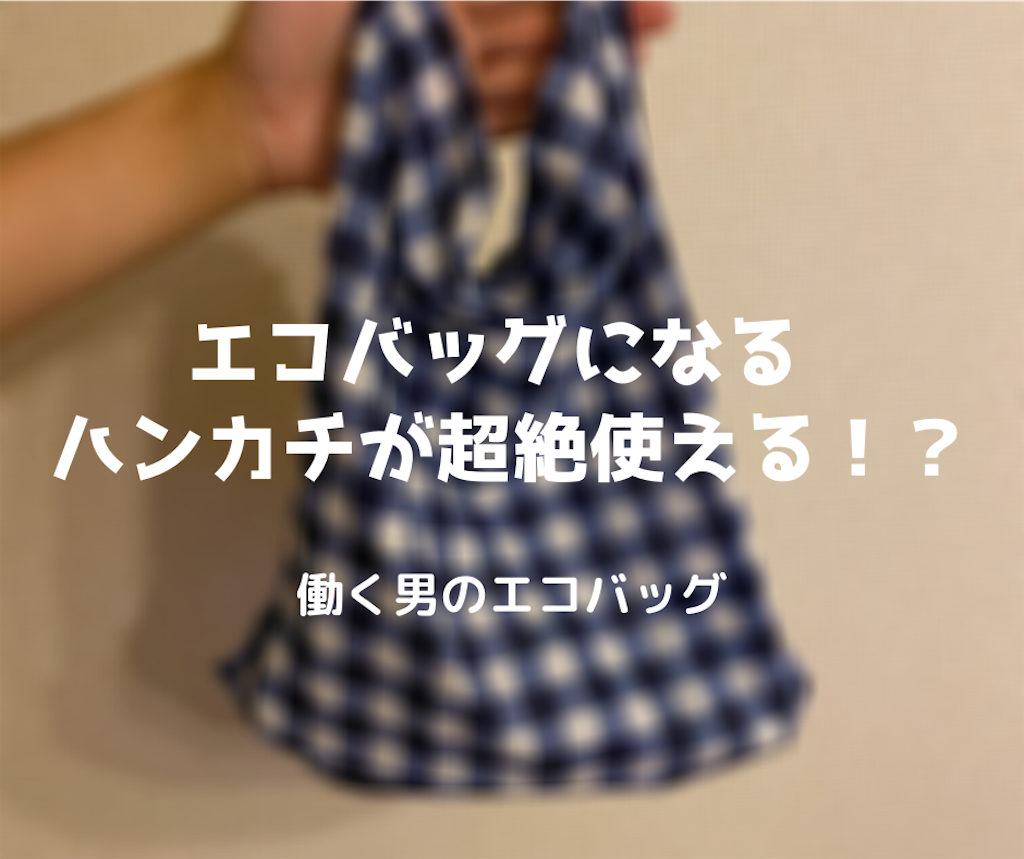 レジ袋有料化 エコバッグになるハンカチが超絶使える 働く男のエコバッグ 経年変化を嗜む