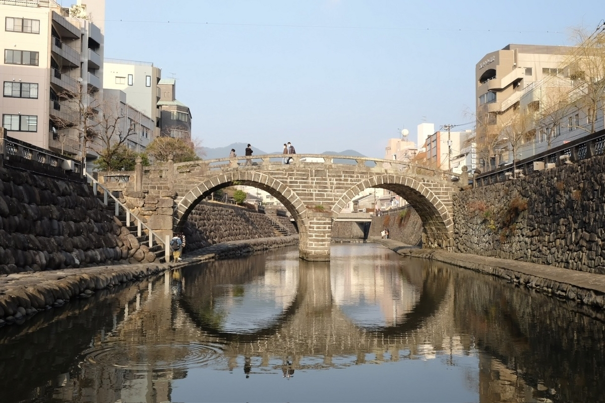 丸メガネの眼鏡橋