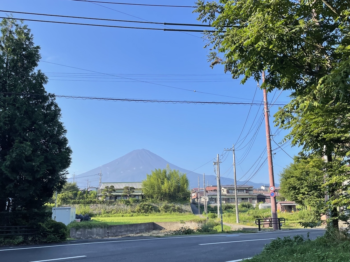 富士御室浅間神社から見える富士山