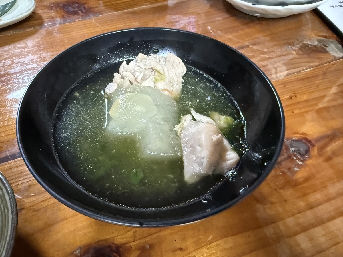 鶏肉と冬瓜のお吸い物