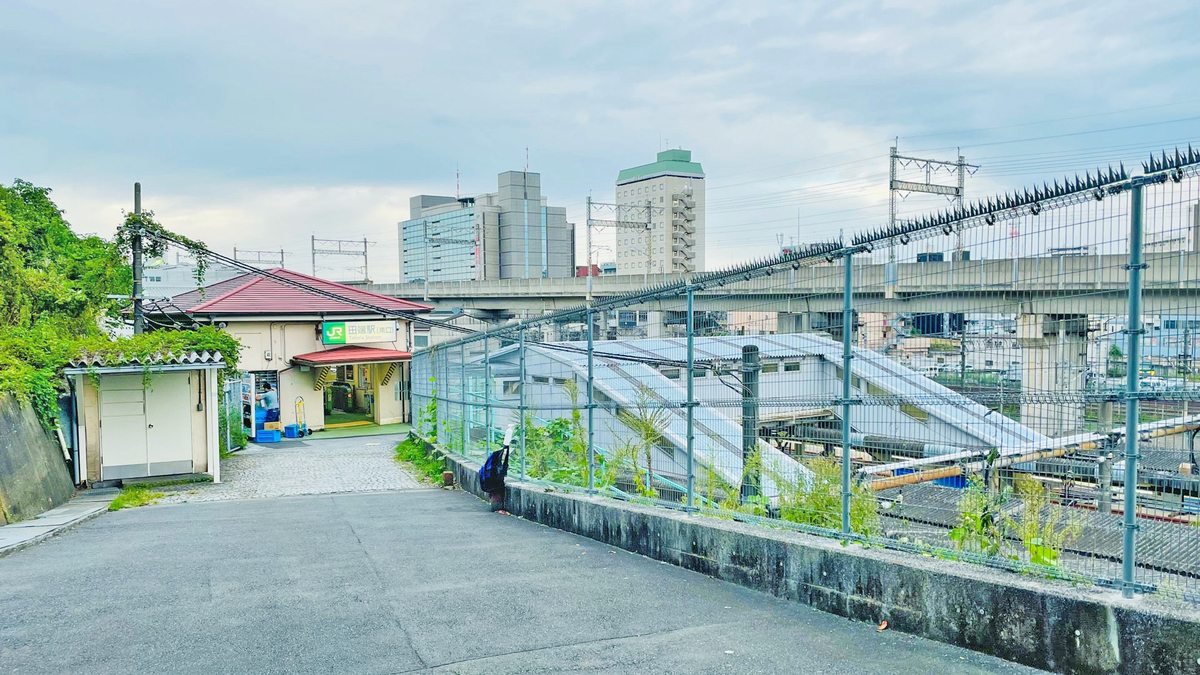 「天気の子」の聖地、田端駅南口の実景写真。