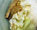 [麻布十番][白金高輪][ラーメン]キャベチャーをおかずに頬張るのも可