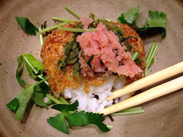 気品すら感じさせる焼ごはん＆ふき味噌＆明太子300円