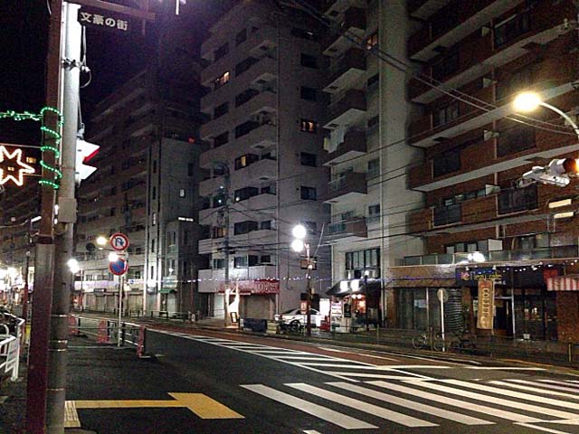 夜の不忍通り