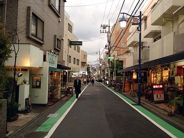実はオシャレな飲食店が点在する二子玉川商店街沿い