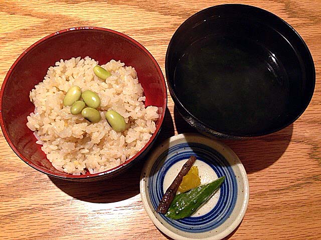 茶飯とあおさ汁のセット＠麻布十番「福島屋」