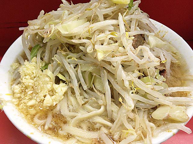 小ぶたダブルラーメンヤサイニンニク＠ラーメン二郎 三田本店