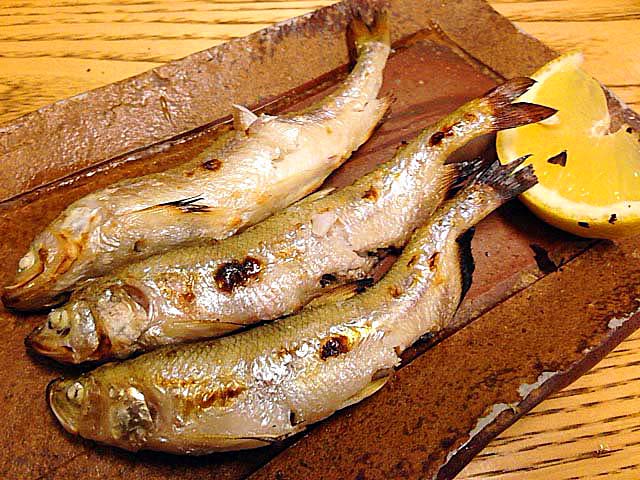 千駄木の老舗居酒屋「にしきや」の本ししゃも焼き