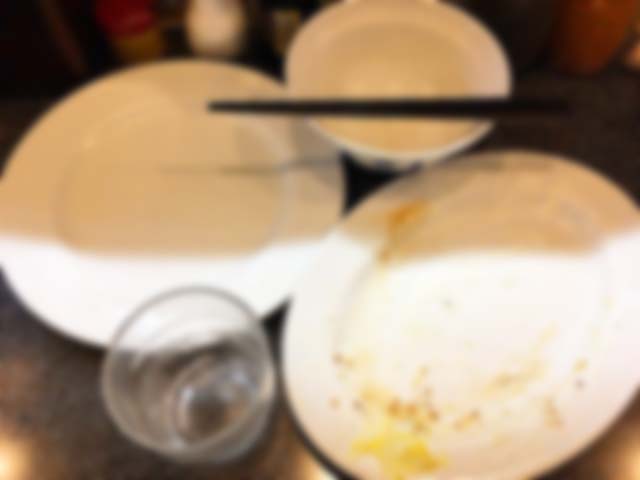 ほらね完食。（汚いのでぼかし処理済み）
