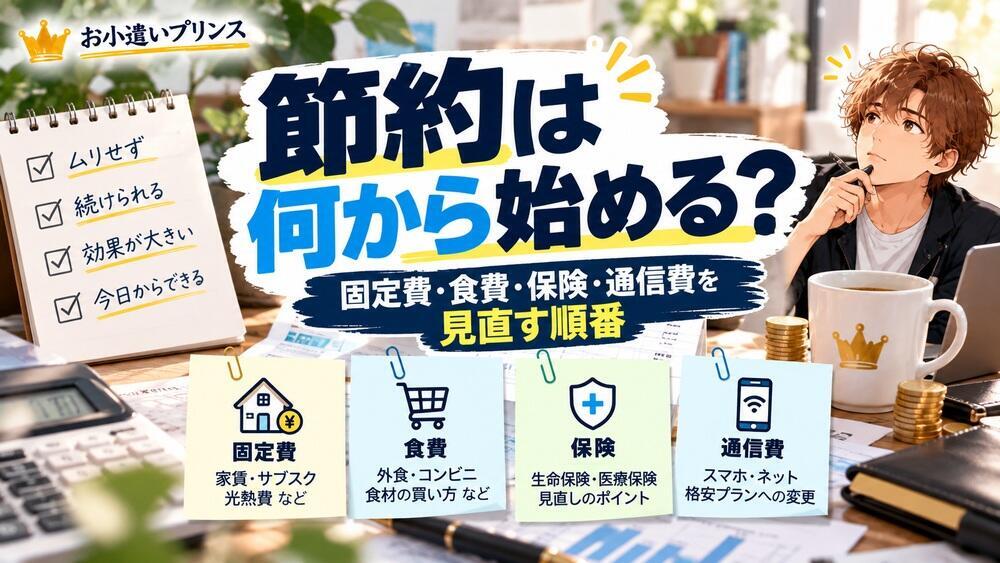 節約は何から始める?固定費・食費・保険・通信費を見直す順番