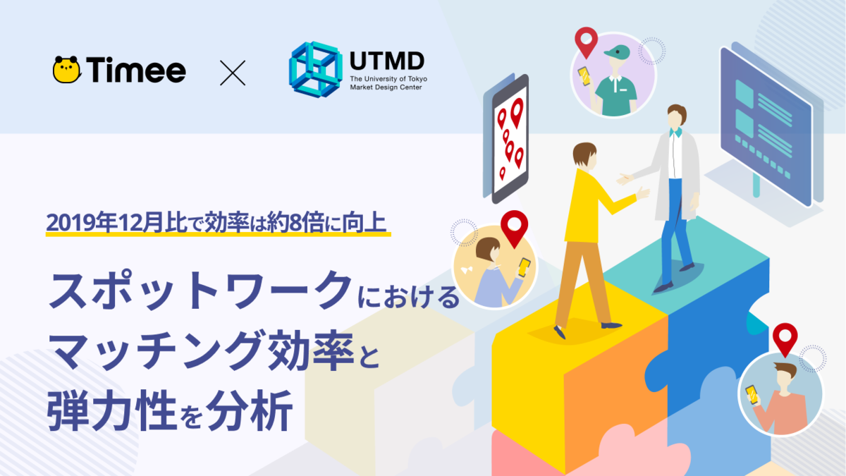 東大UTMD×タイミー共同研究レポート】スポットワーク市場のマッチング効率と弾力性を分析―求人が増えると市場はどう動くのか?