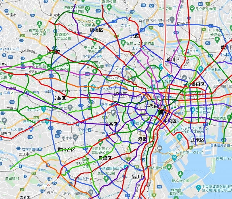 東京通り名マップ - ありゃりゃサンポ