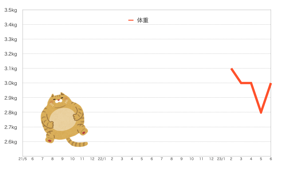 もなちゃんの体重