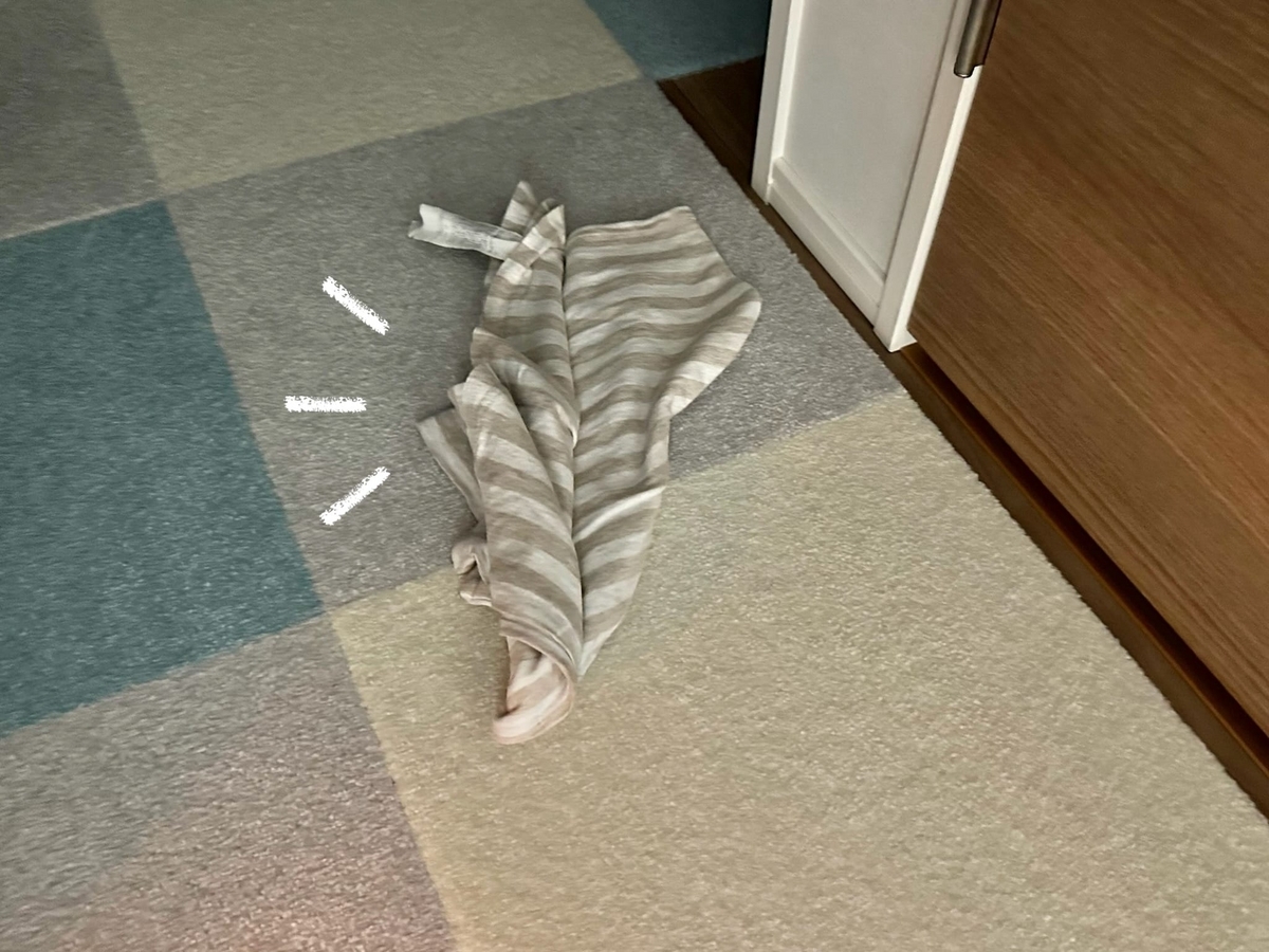 置き去られた枕カバー