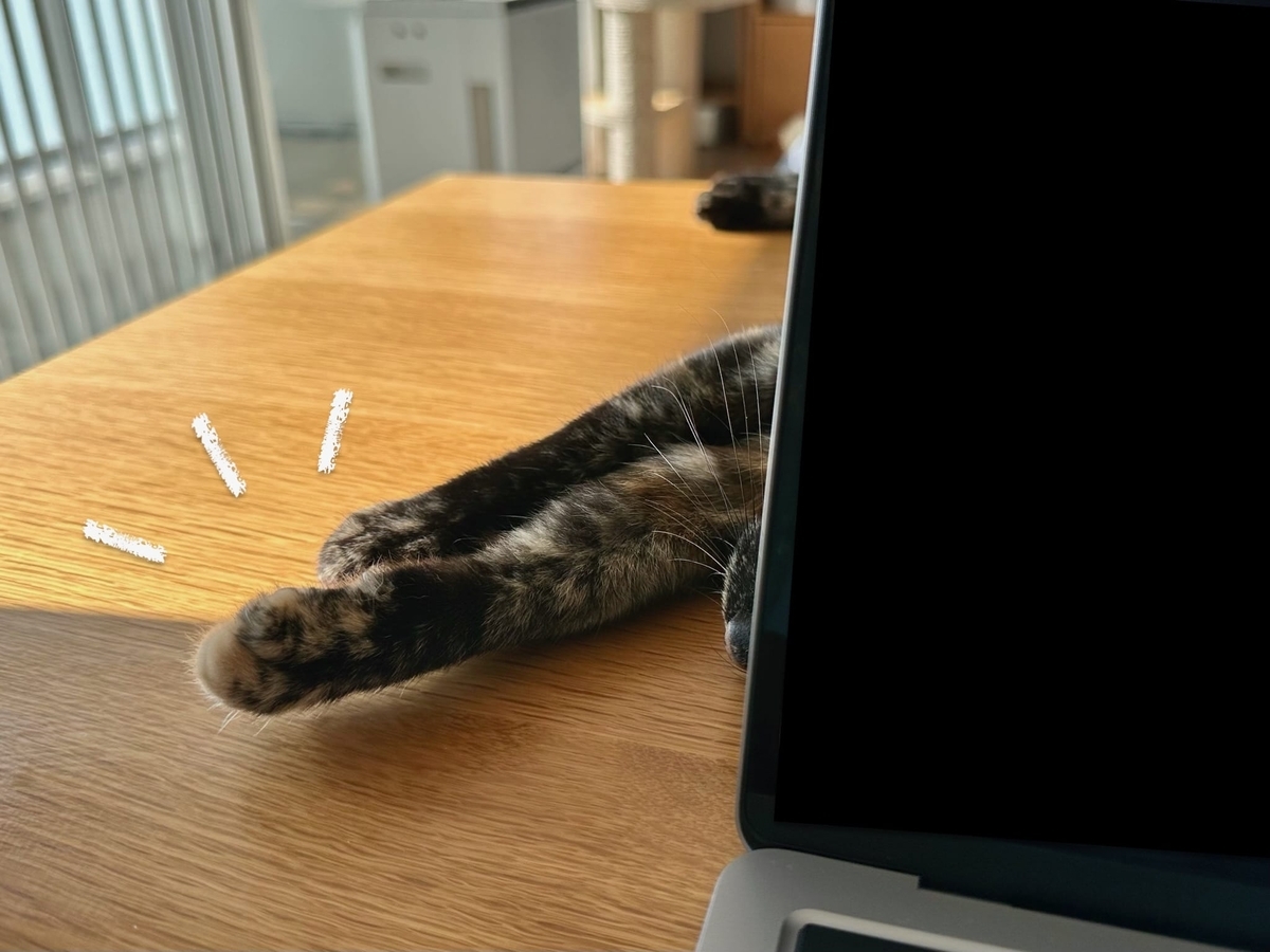 チラ見えするお手手1