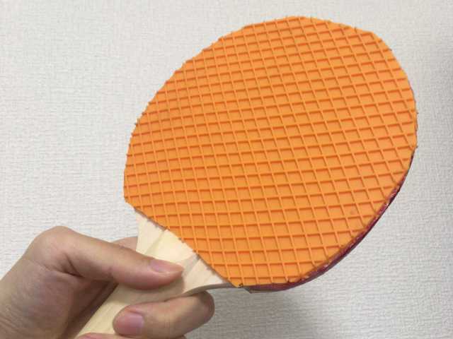 シリコン鍋敷き卓球ラケット完成 シリコン鍋敷き卓球ラケット完成