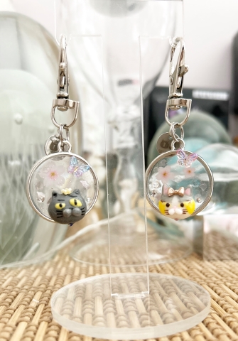 桜と猫のレジン
