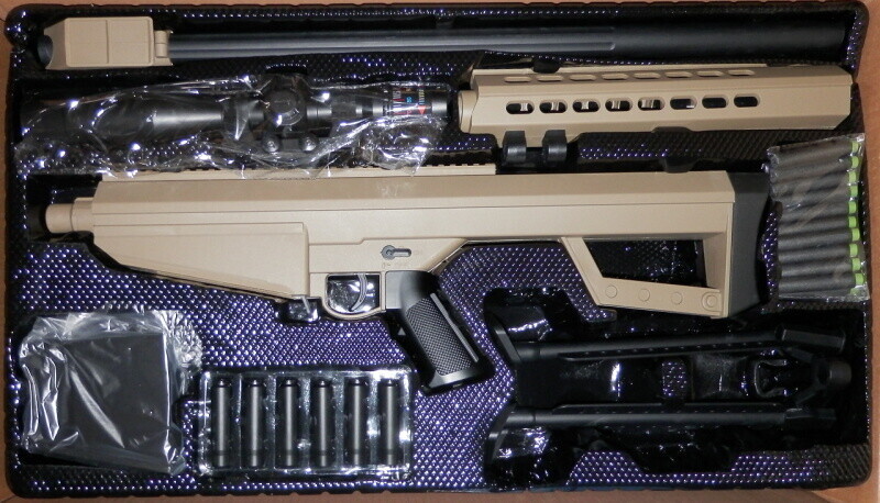 ライフル・ショットガン用弾薬展示　バレットディスプレイ WZT・M82】マガジン・薬莢単品 バレット風コッキングライブ