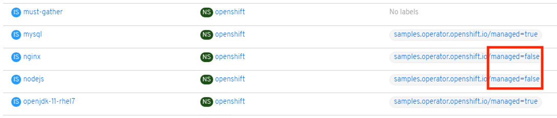 skippedImagestreamsにさらに追加後