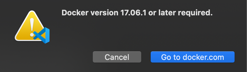 Docker version require