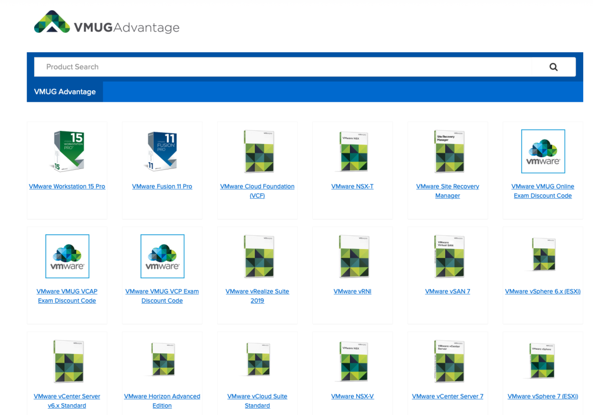 VMUG Advantage 特典評価製品一覧
