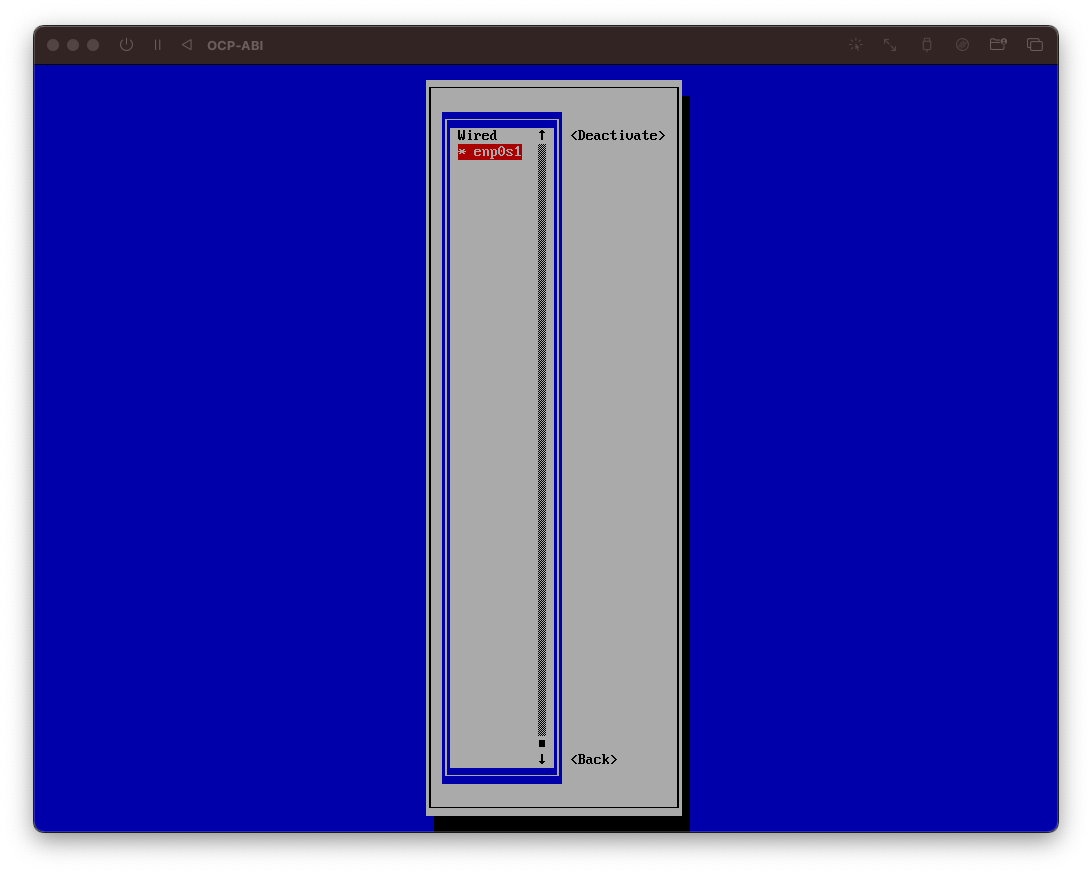 NetworkManager TUIの接続のアクティベート