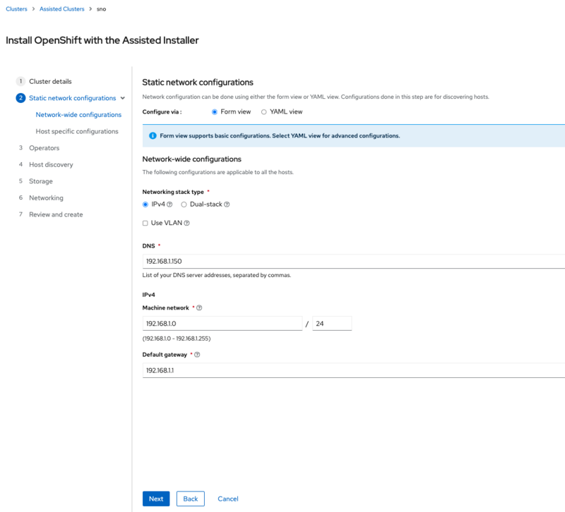 Network-wide configrations