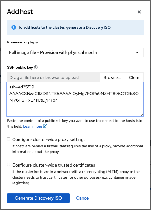 Generate Discovery ISO