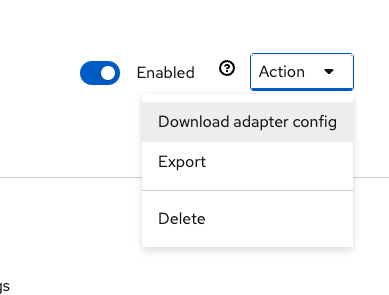 Download adapter configを選択する
