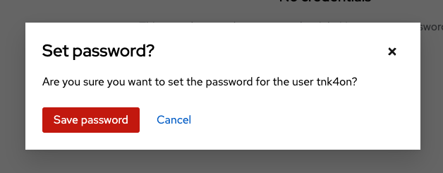 再度確認画面でSave passwordを押す
