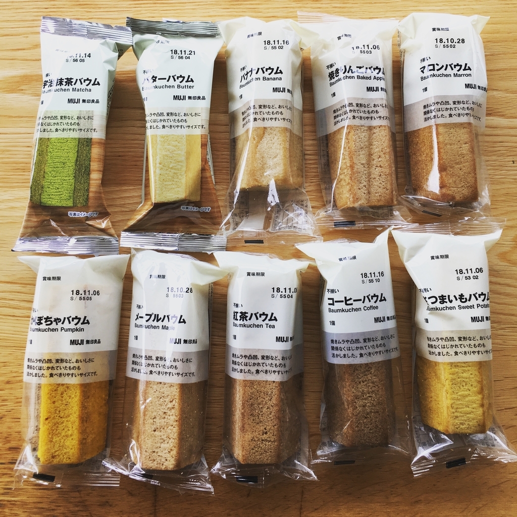 無印良品 18年最新 不揃いバウム 全10種類食べ比べてみた 新米エンジニア 永沢の雑記