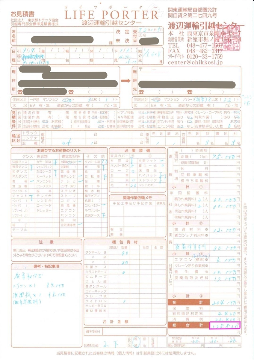 引越業者4社見積り公開|価格差3倍!~引越業界の裏側~ - 心も 引越業者4社見積り公開|価格差3倍!~引越業界の裏側~ - 心も
