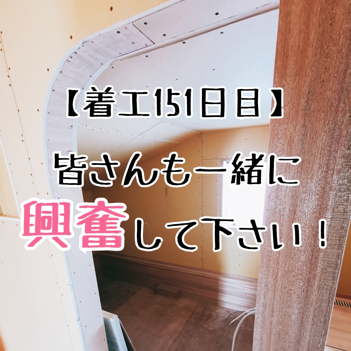 【着工151日目】皆さんも一緒に興奮してください！