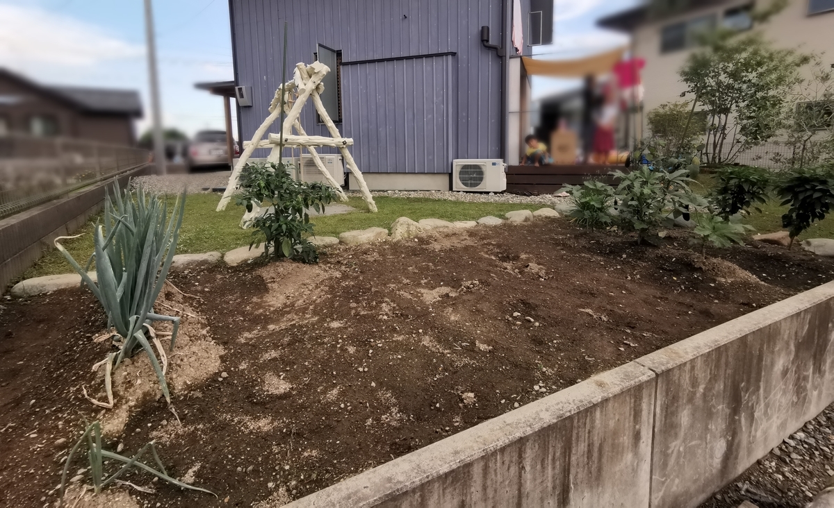 石だらけの家庭菜園