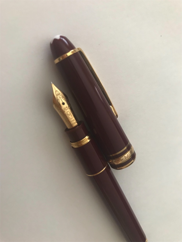 モンブラン Montblancマイスターシュテュック 万年筆 ボルドー #144 極