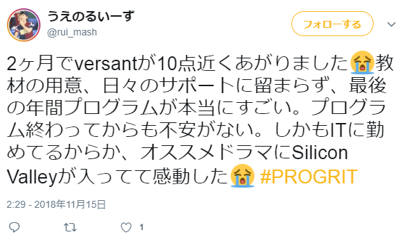 プログリット（PROGRIT）の効果：うえのるいーずさん