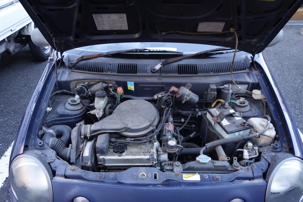 マツダ オートザム キャロル(AA6PA) エンジンルーム マツダ オートザム キャロル(AA6PA) エンジンルーム