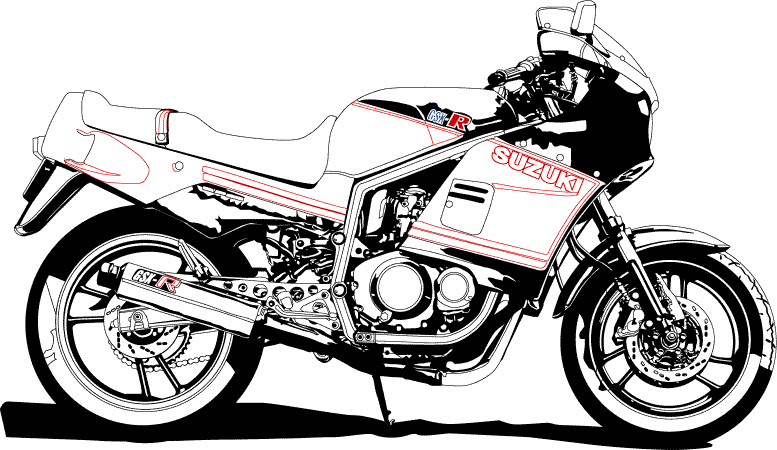 バイクのイラスト？ - 食堂とっくん