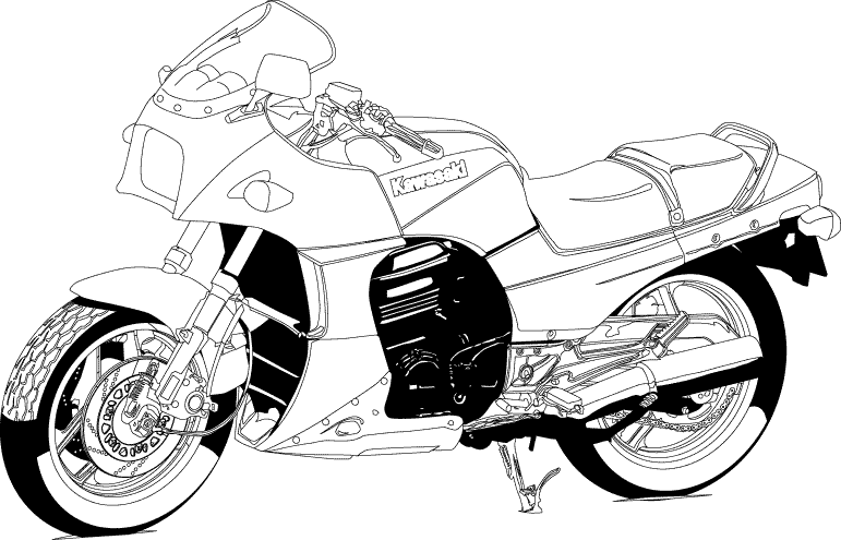 バイクのイラスト？ - 食堂とっくん