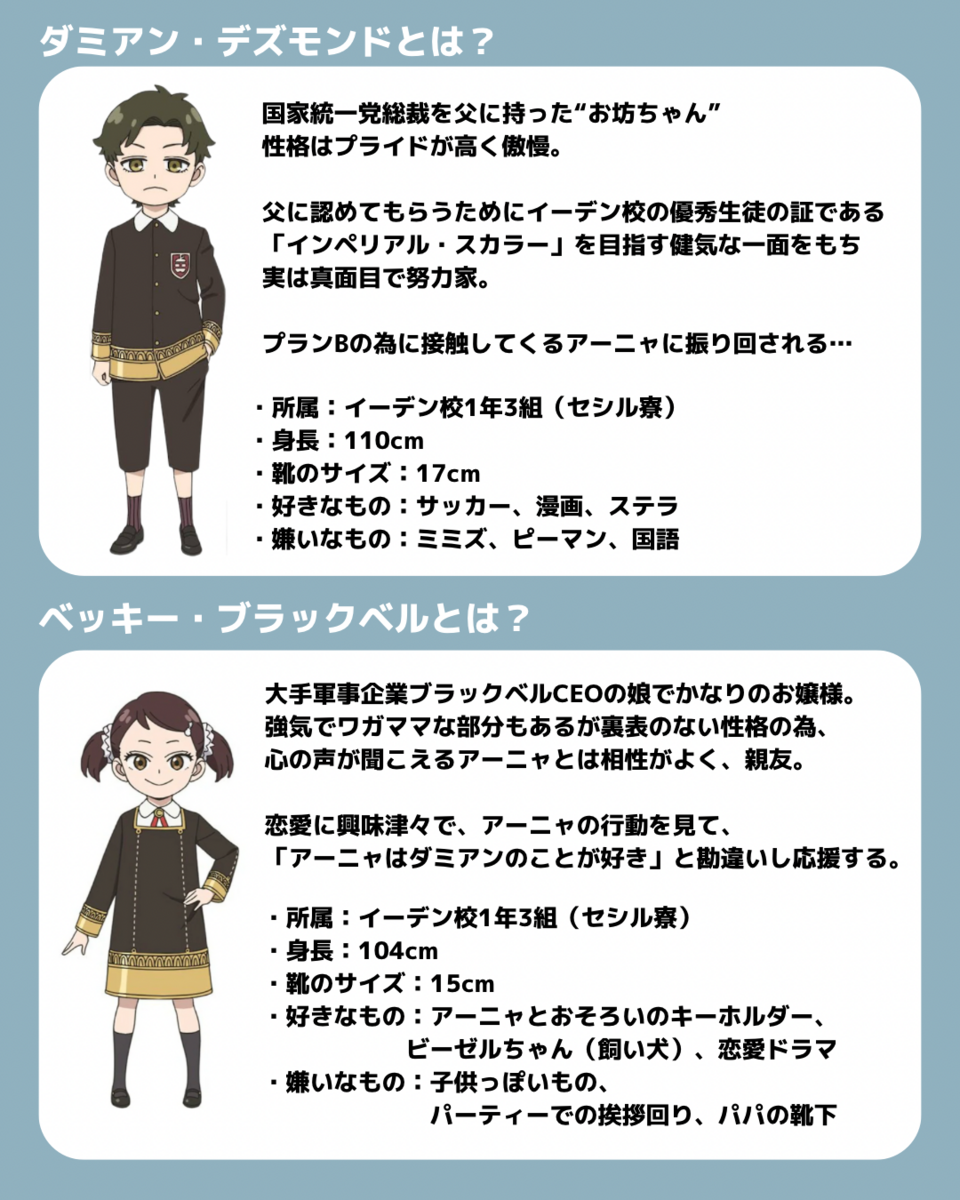 【まとめ】SPY×FAMILY 主要キャラクター紹介 - 推し活info..