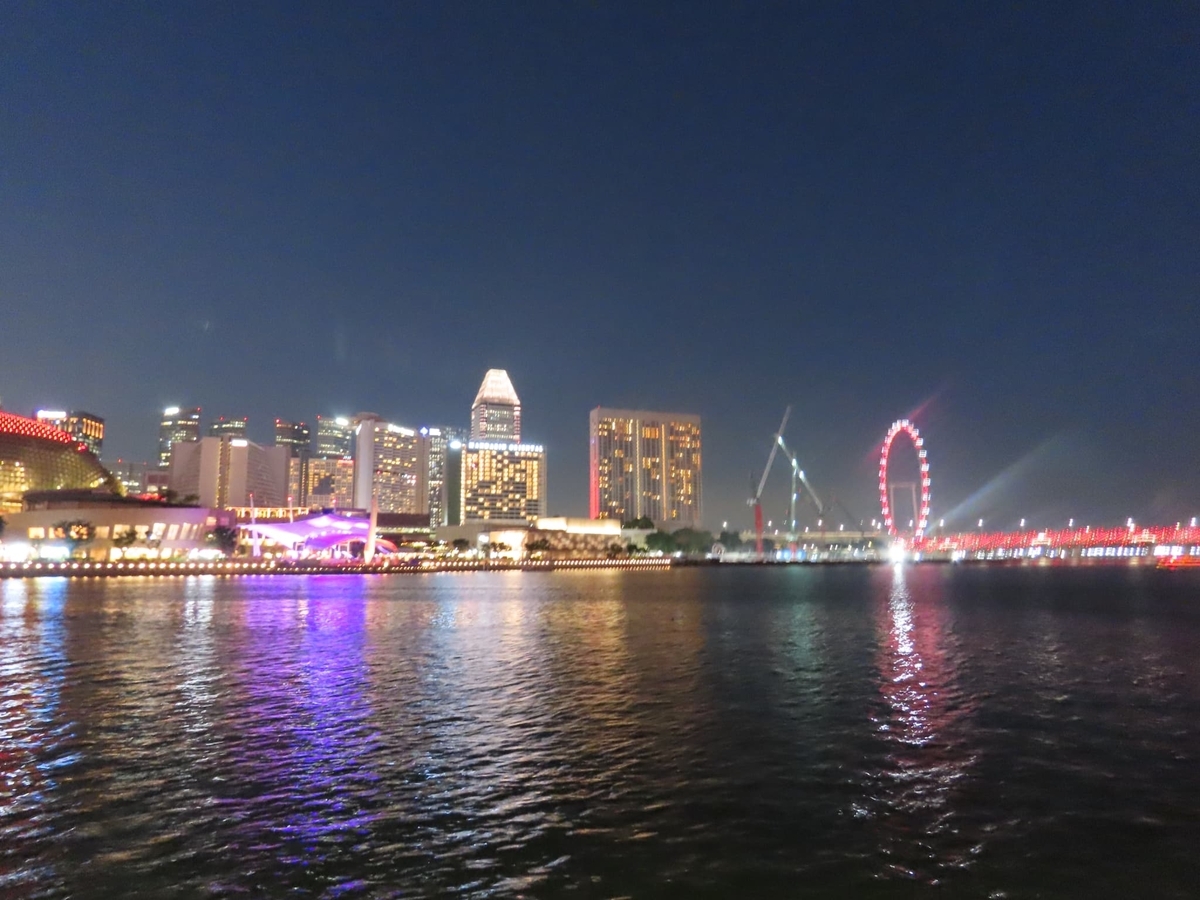 マーライオン公園　夜景