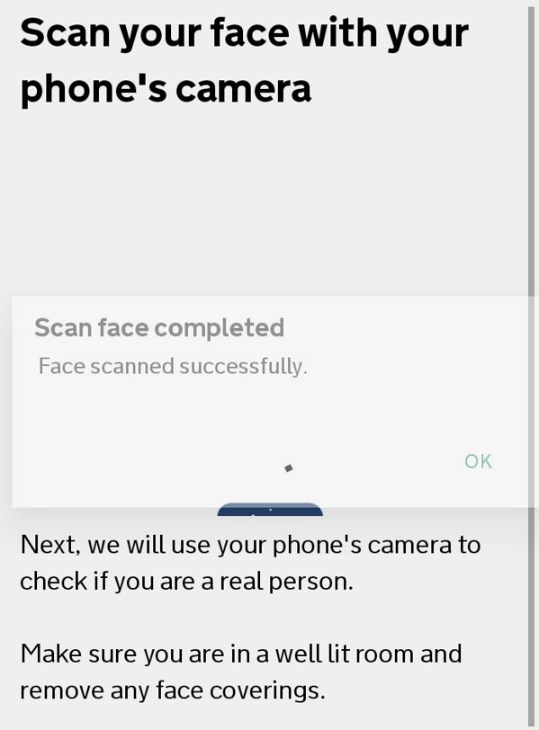 顔をスキャン ETA イギリス 