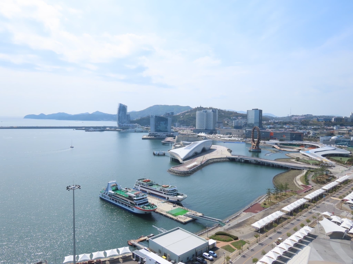 麗水EXPO駅 タワー 景色