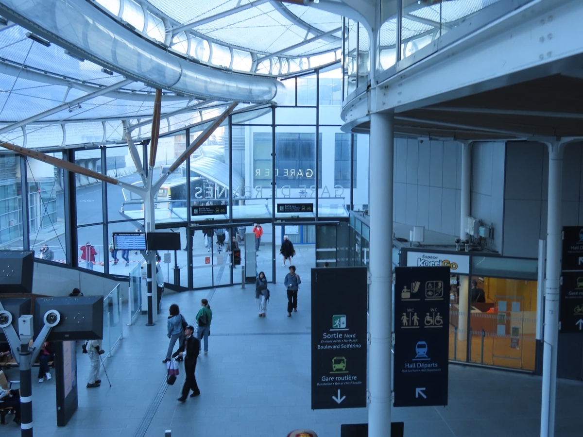 レンヌ駅 モンサンミシェル行 バス乗り場 行き方
