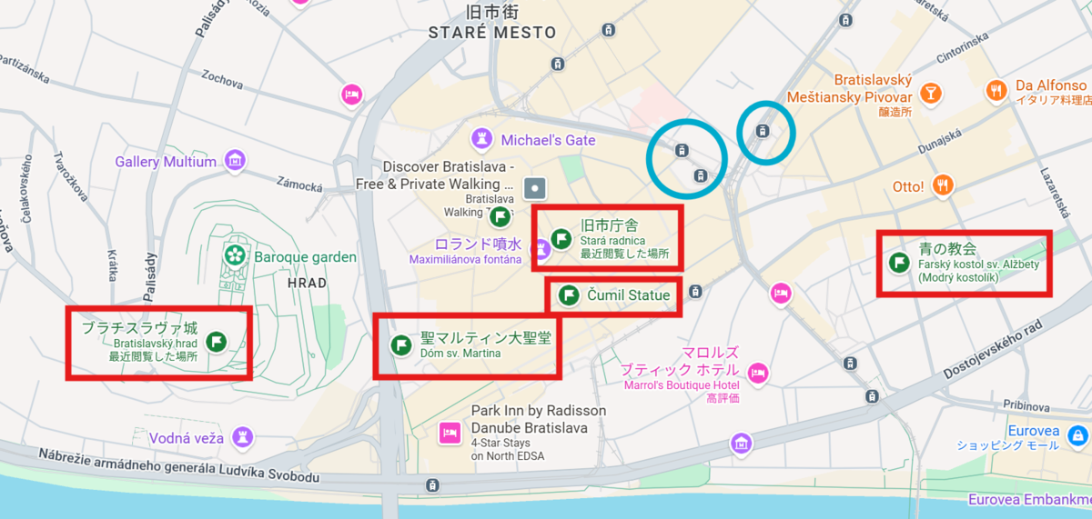 ブラチスラバ 観光マップ