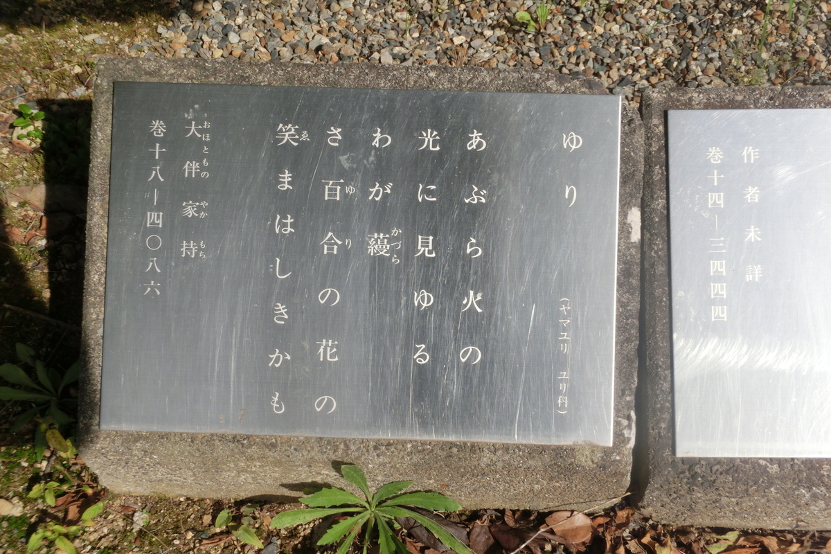 万葉歌碑を訪ねて その３２３ 東近江市糠塚町 万葉の森船岡山 ６４ 万葉集の歌碑めぐり