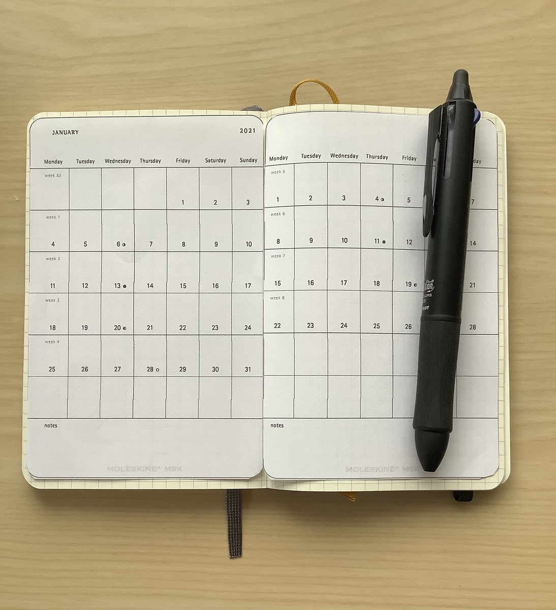 モレスキンの月次計画テンプレートをダウンロードして使う Tomi Kun S Diary