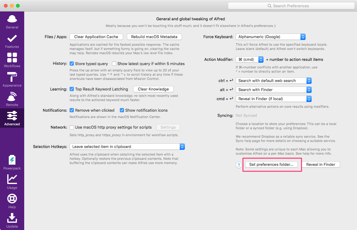 Alfredの設定を複数のmacで同期 バックアップ する Dropbox Tomi Kun S Diary Alfredの設定を複数のmacで同期 バックアップ する Dropbox Tomi Kun S Diary